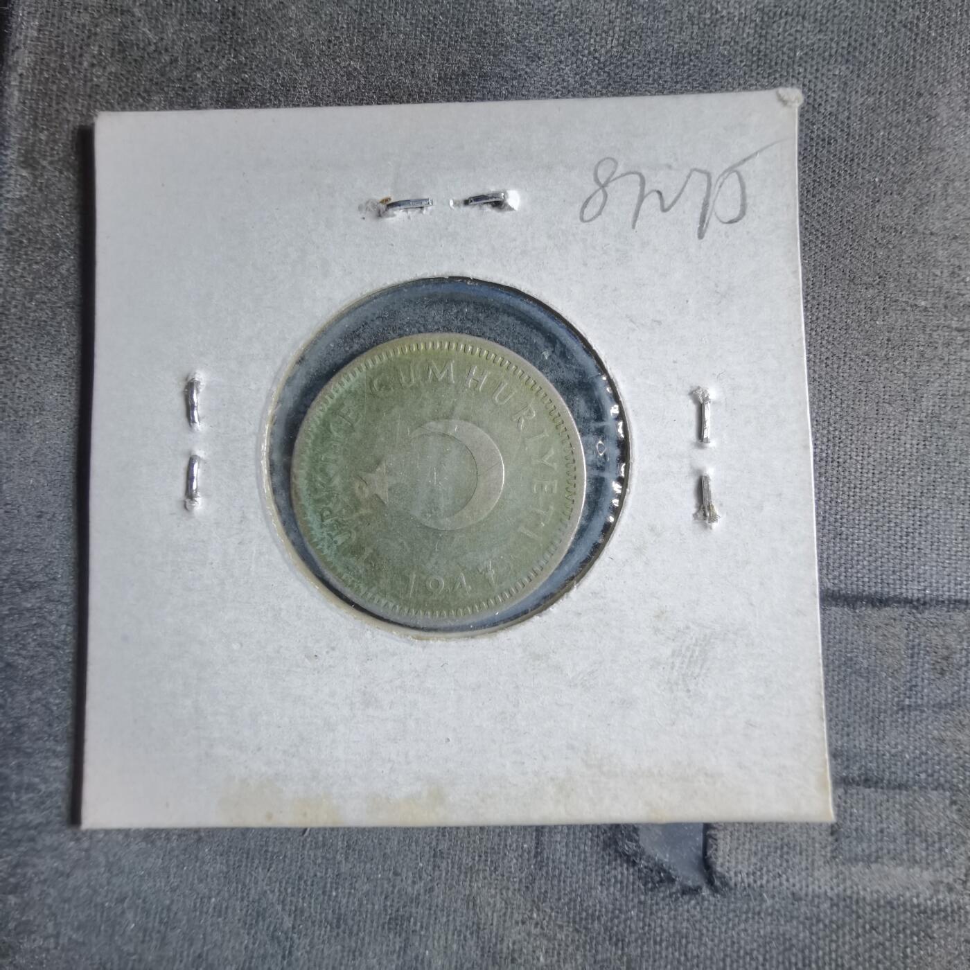 沼泽如烟--第887场 土耳其1947年50库鲁银币