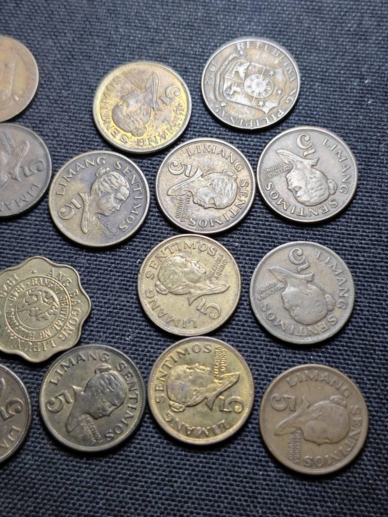 KK钱币收藏小铺  第359场  2月预留时间 周末发货  菲律宾5分铜币一组19枚