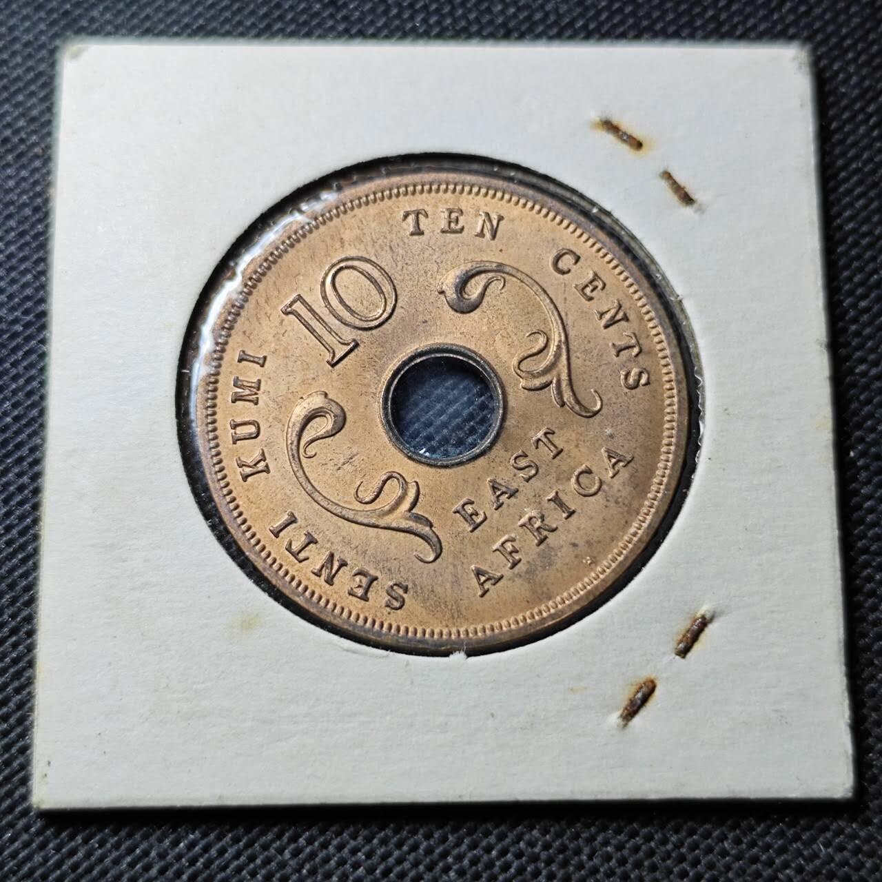 KK钱币收藏小铺  第359场  2月预留时间 周末发货  1964英属东非10分铜币