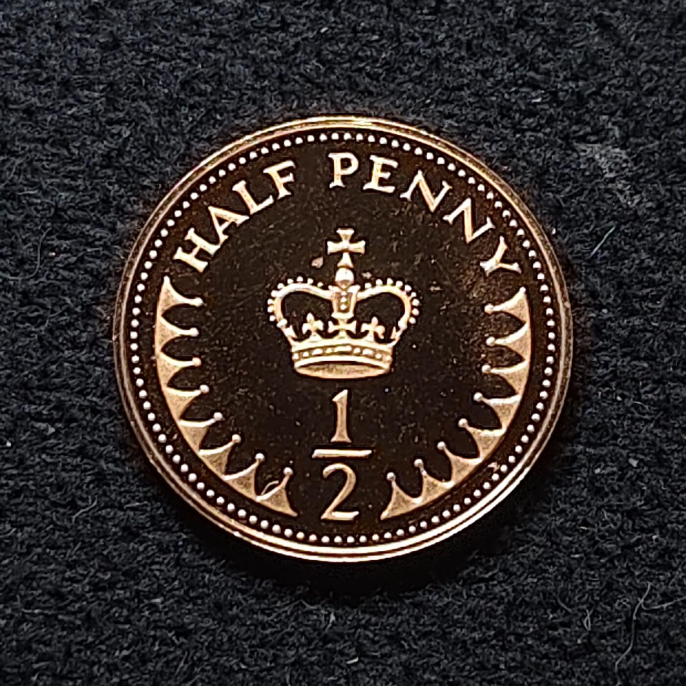 【全场包邮】纯粹捡漏拍472场（免费代拍第9场） 英国1984年1/2便士精制币