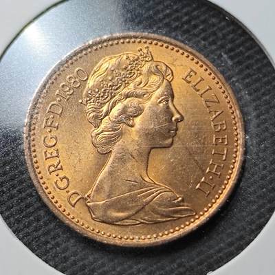 KK钱币收藏小铺  第359场  2月预留时间 周末发货 -  1980英国1便士铜币 好品