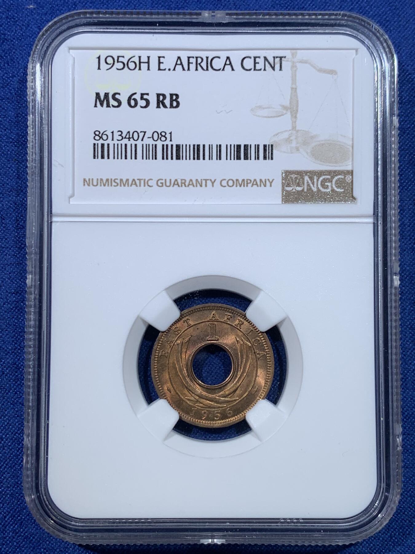 《竞宝斋》第432场 周日，周一 2场连拍 （全场包邮） 四枚一组 NGC MS65-66 英属东非伊丽莎白二世时期四面值一组 都是65/66分高分！收藏一步到位！其中66分镍币是亚军分（冠军分仅1枚）！
