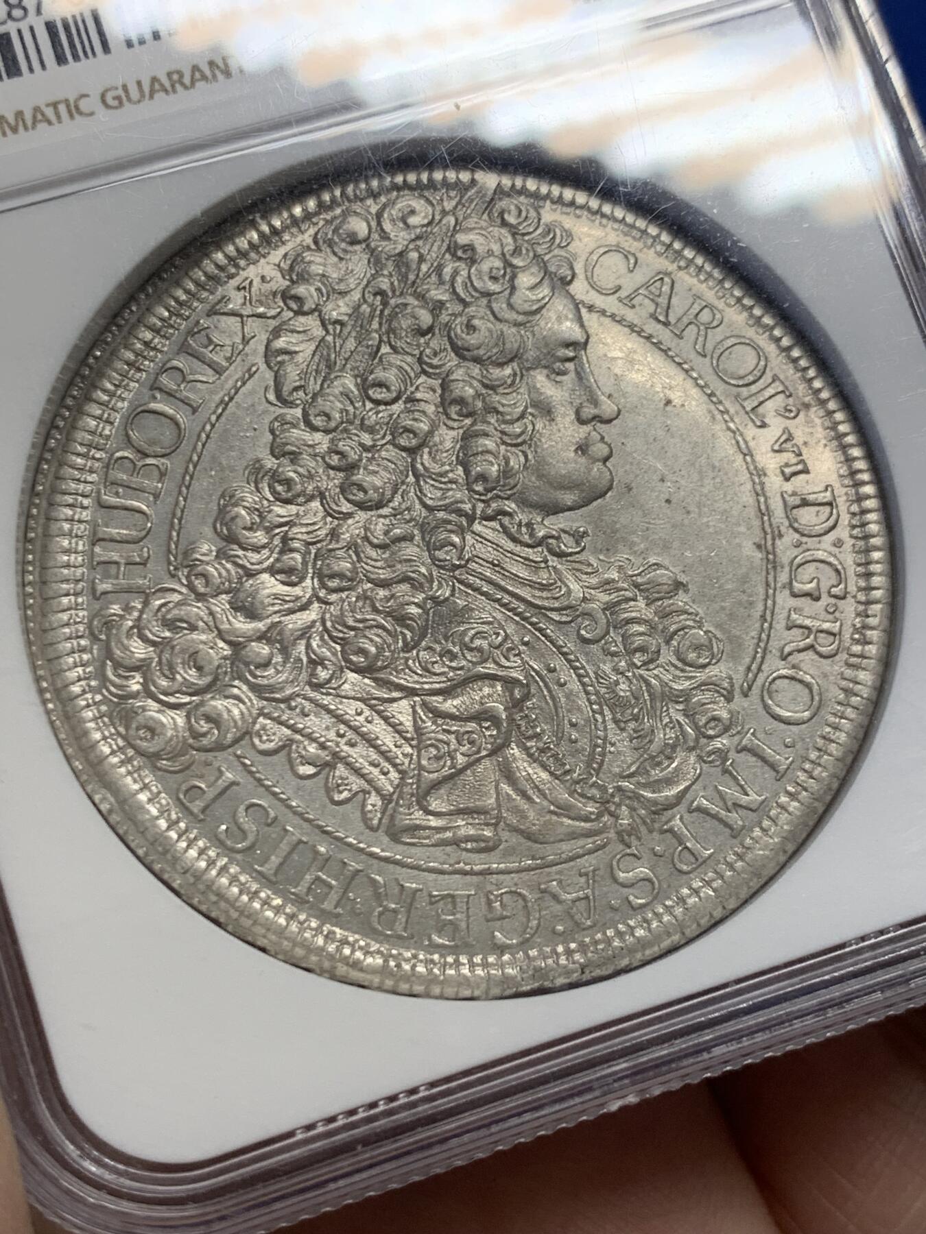 《竞宝斋》第432场 周日，周一 2场连拍 （全场包邮） NGC MS63 奥地利1714年查理六世（卡尔六世）1泰勒大银币 亚军分 更高分仅1枚