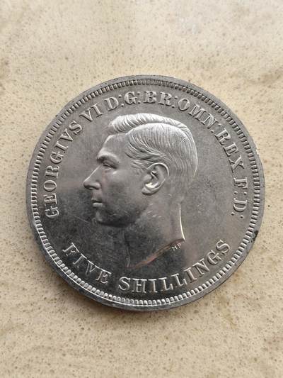 道一币馆币章第一百五十二场 - 英国1951年乔治六世马剑1克朗纪念币