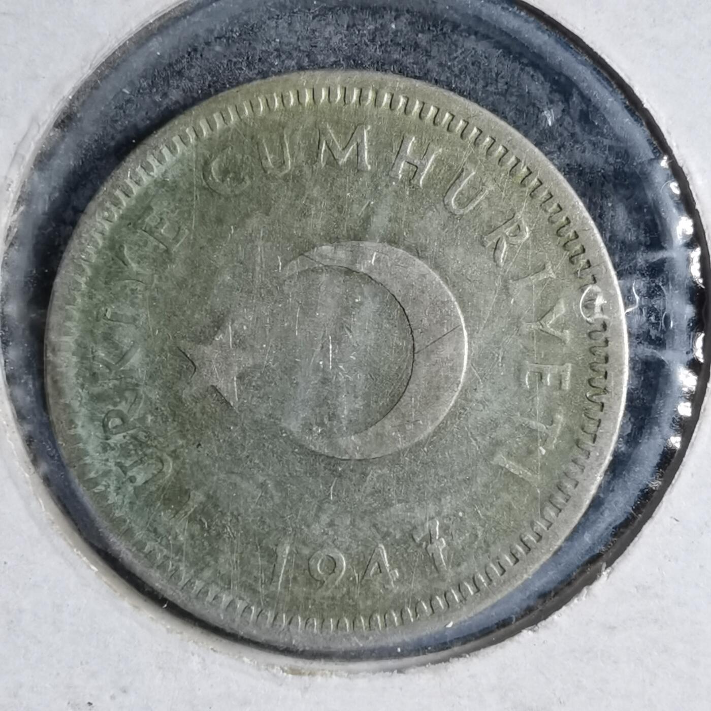 沼泽如烟--第887场 土耳其1947年50库鲁银币