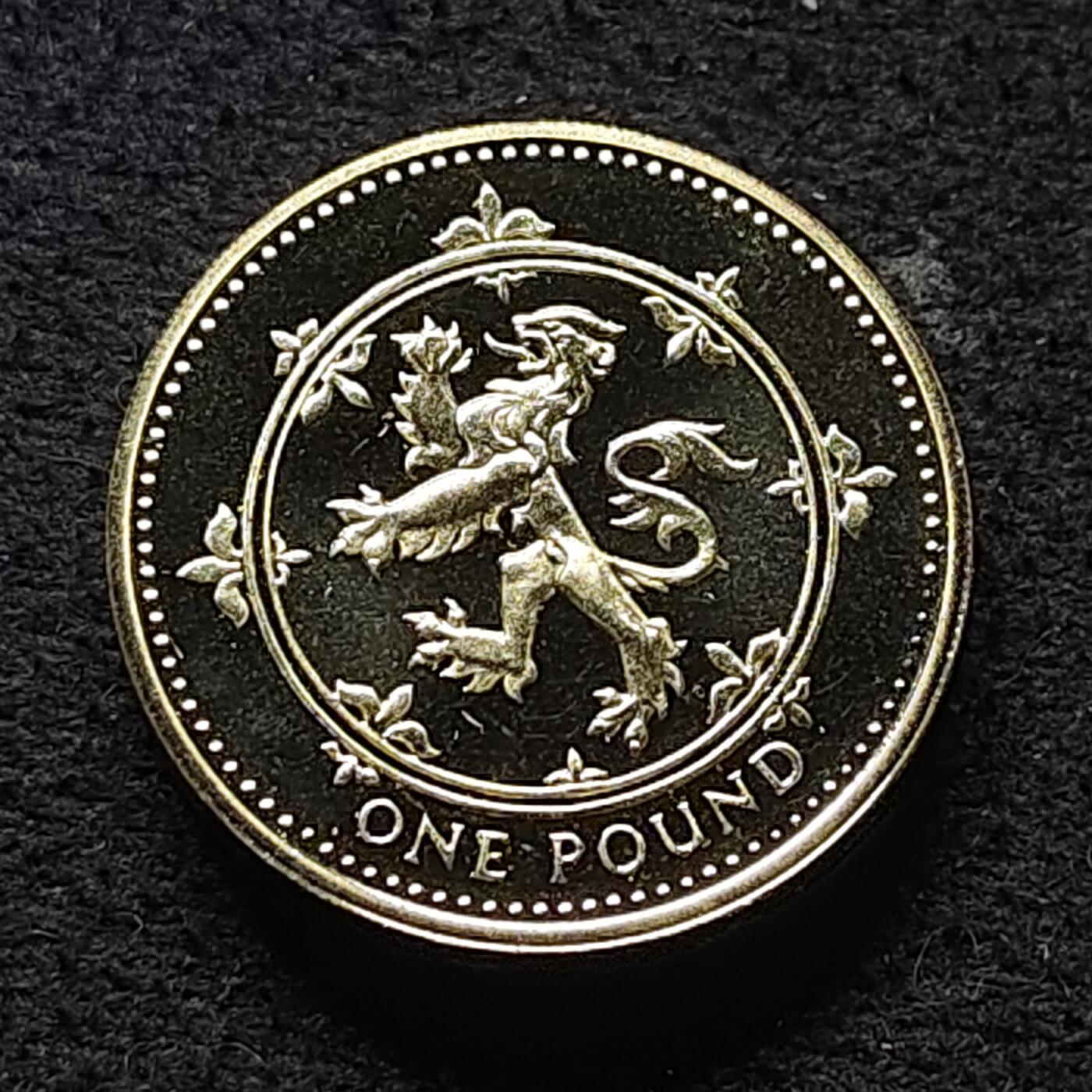 【全场包邮】纯粹捡漏拍472场（免费代拍第9场） 英国1994年1镑四邦国盾徽系列苏格兰狮徽精制纪念币