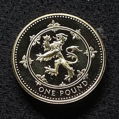 【全场包邮】纯粹捡漏拍472场（免费代拍第9场） - 英国1994年1镑四邦国盾徽系列苏格兰狮徽精制纪念币