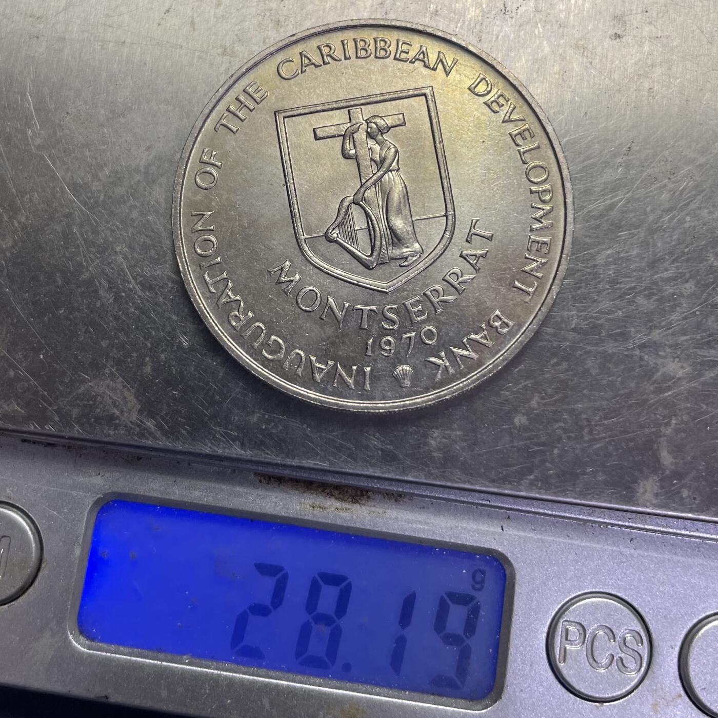 回流1115 蒙特塞拉特1970年4元大铜镍币 FAO系列名誉品 香蕉币 稀少品种 全新品相