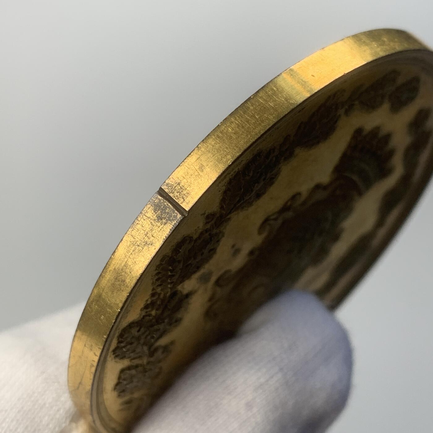 掌中浮雕-藏着的欧洲第039场 1882年奥地利工业与农业展览会镀金铜章 ， 61mm ，74.9g，雕刻大师安东.沙夫（A.Scharff）作品