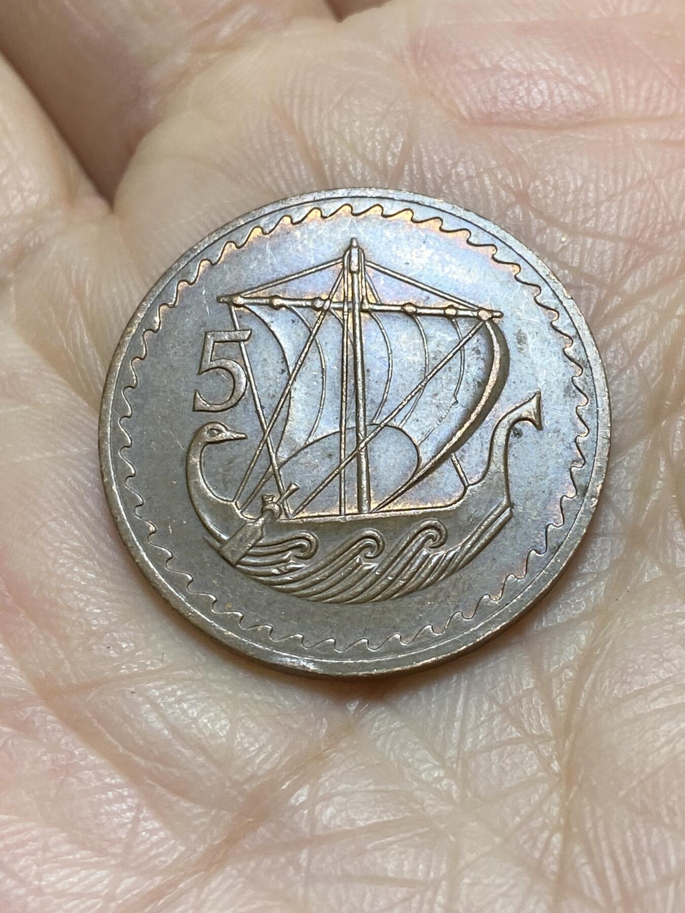2025年第一百一十八场(总第一百四十四场）外国好品散币(免佣金) 塞浦路斯🇨🇾1977年5米尔(共和国时期第一套)