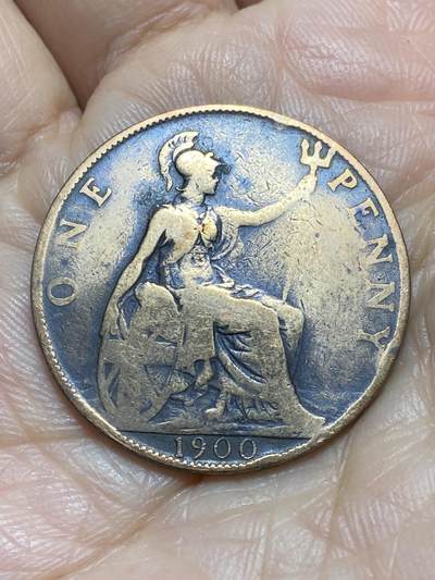 2025年第一百一十八场(总第一百四十四场）外国好品散币(免佣金) - 英国🇬🇧1900年1便士(维多利亚女王老年披纱)