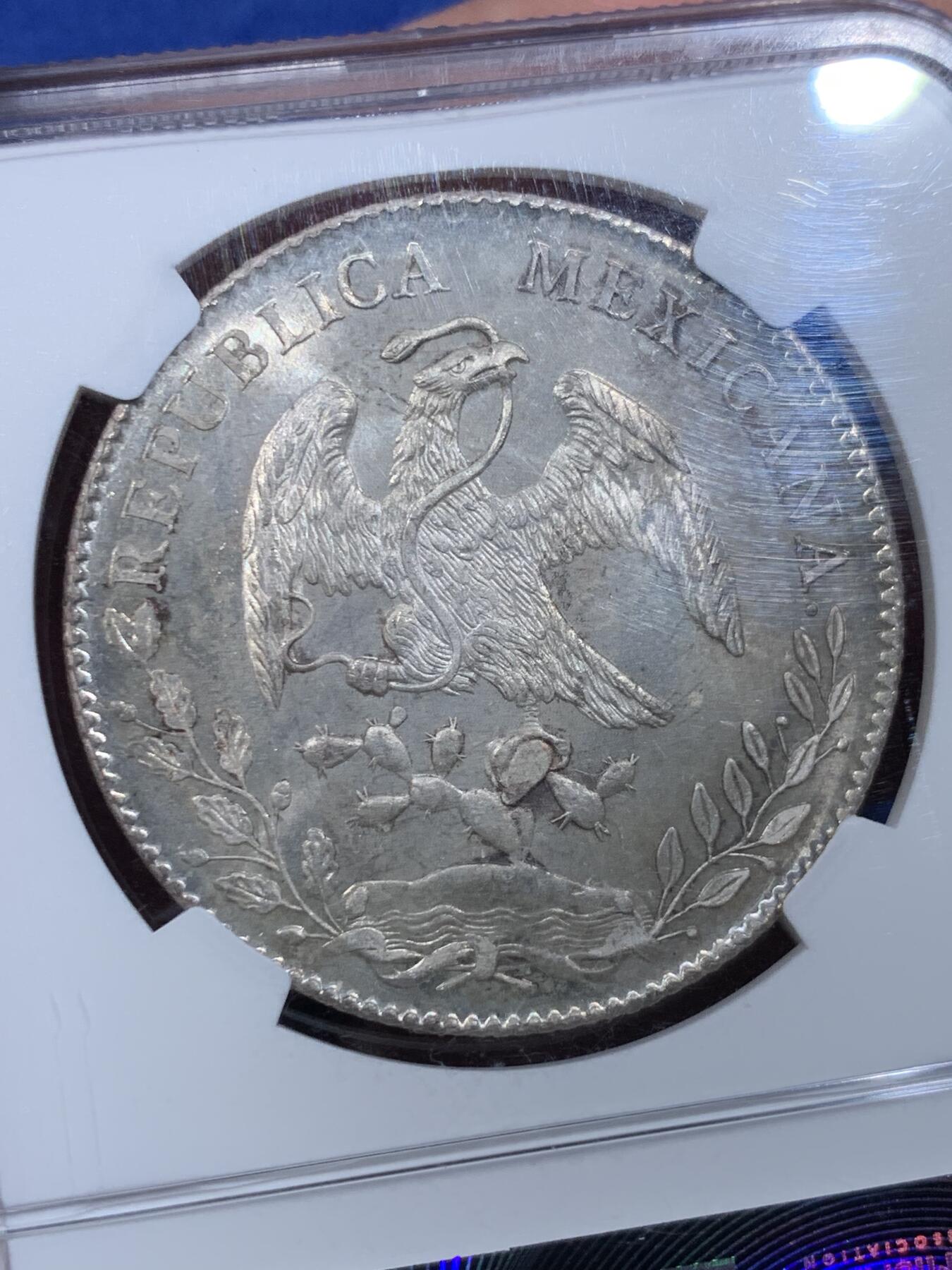 《竞宝斋》第433场 周日，周一 2场连拍 （全场包邮） NGC MS63 墨西哥 1895年ZS FZ版 花边鹰洋 凝霜感强烈