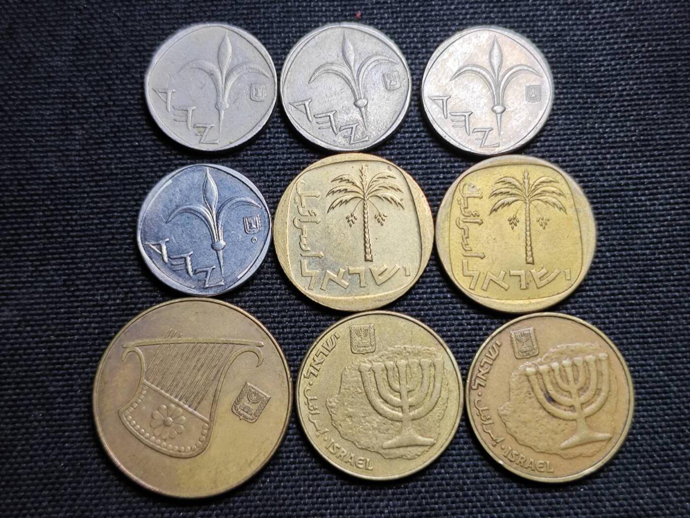 KK钱币收藏小铺  第359场  2月预留时间 周末发货  以色列一组14枚