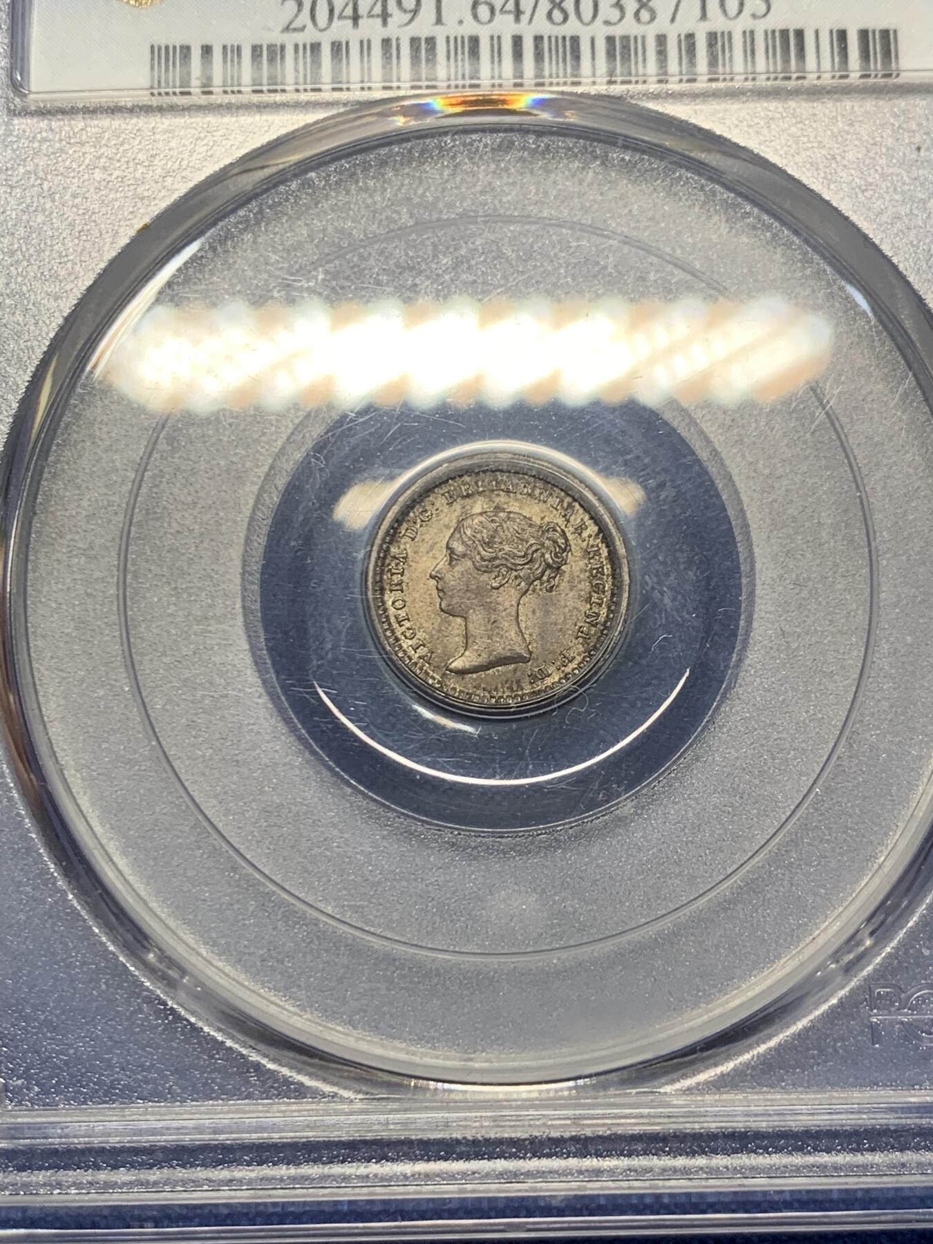 《竞宝斋》第433场 周日，周一 2场连拍 （全场包邮） PCGS MS64 英国1839年小维1.5便士 高分罕见