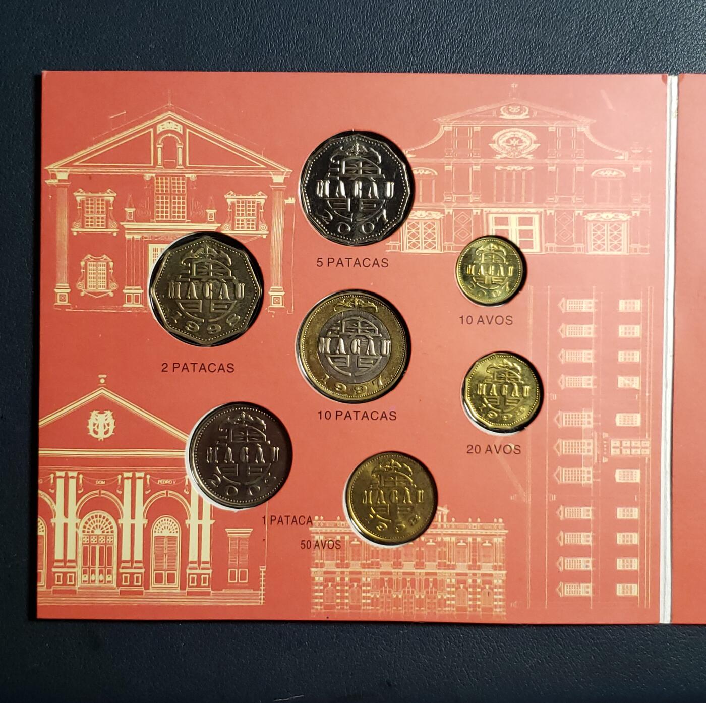 世界各国普、纪币捡漏专场(第十七场) 原册 澳门壹亳～拾圆七枚套币