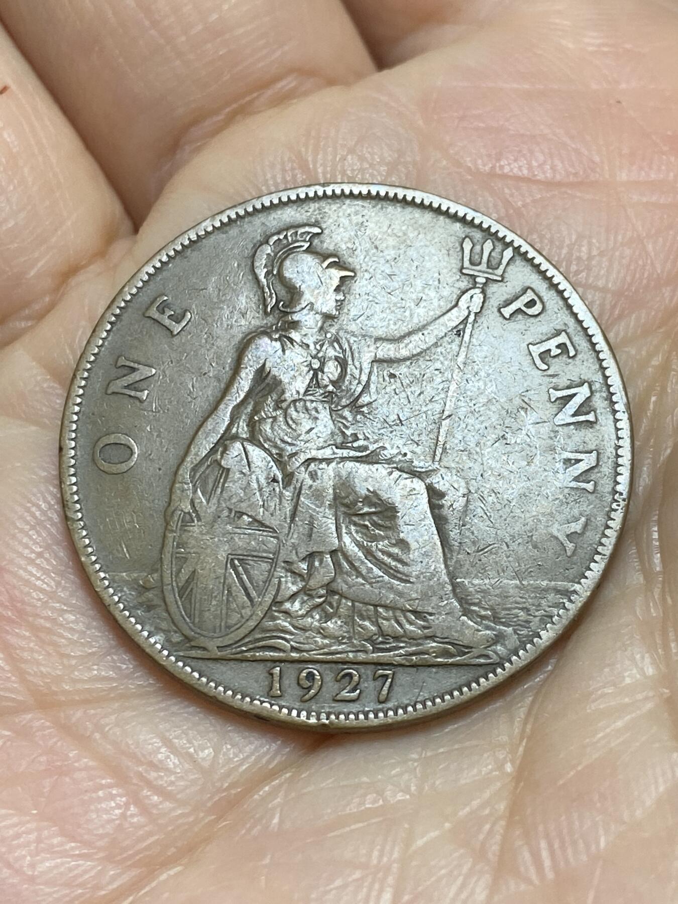 2025年第一百一十八场(总第一百四十四场）外国好品散币(免佣金) 英国🇬🇧1927年1便士(乔治五世第二版，关门年仅发行2年)