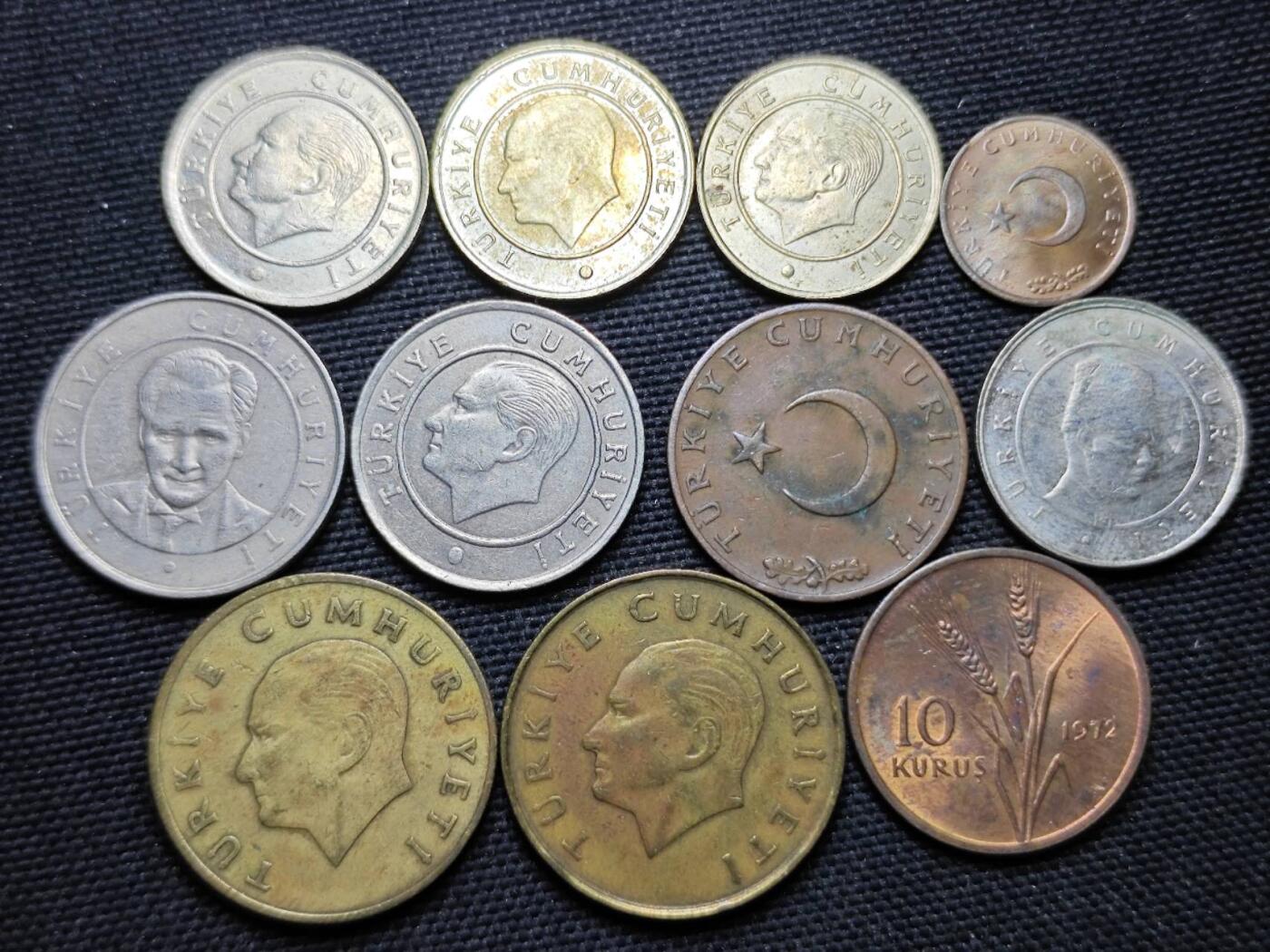 KK钱币收藏小铺  第359场  2月预留时间 周末发货  土耳其一组19枚