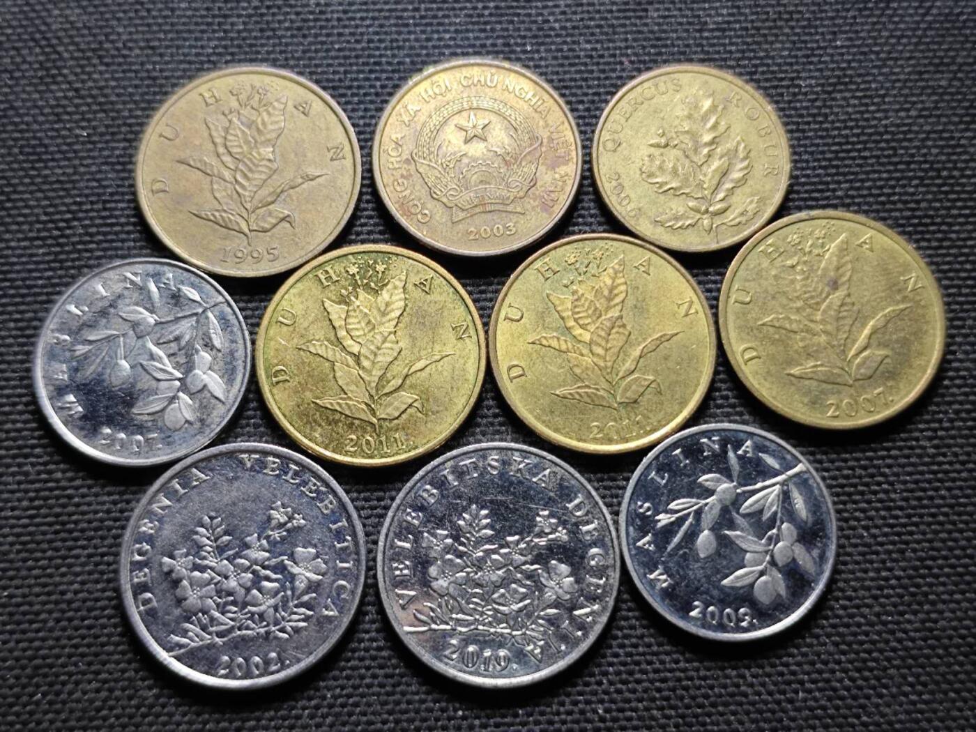 KK钱币收藏小铺  第359场  2月预留时间 周末发货  克罗地亚一组10枚