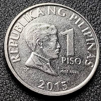 泉币菌-第118场-精品福利场 - 国父埃米利奥总统 菲律宾 1比索镀镍钢硬币24mm5.35克