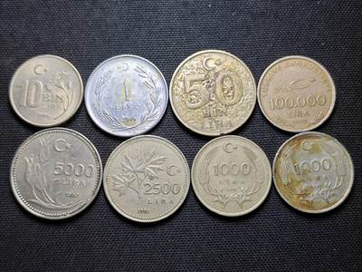 KK钱币收藏小铺  第359场  2月预留时间 周末发货 -  土耳其一组19枚