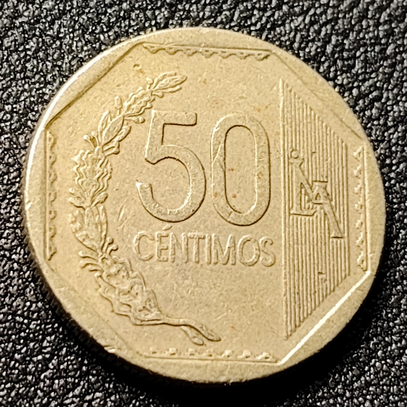 泉币菌-第118场-精品福利场 秘鲁2003年50分镍铜硬币 22毫米 铜钱纪念币