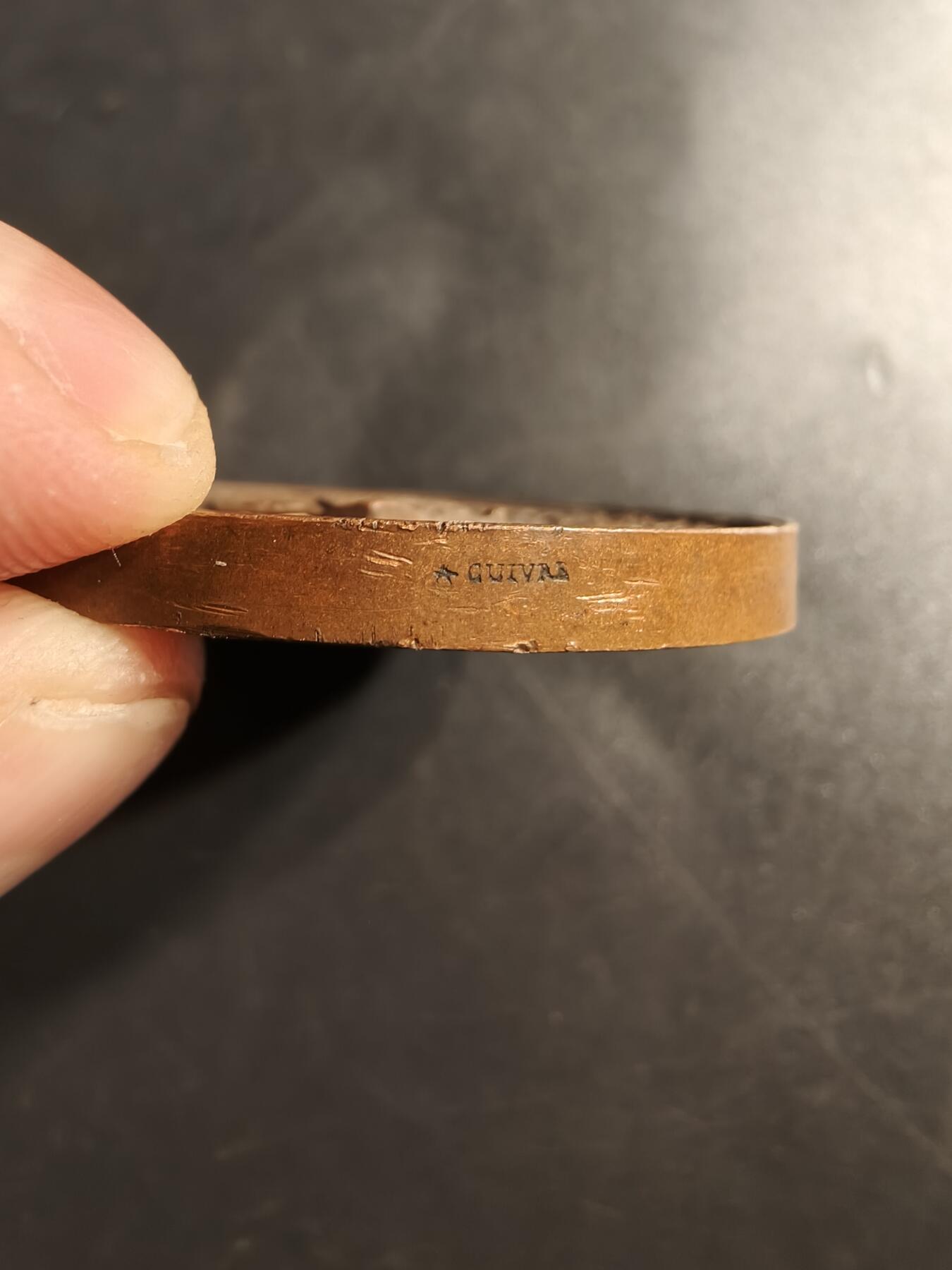 老王徽章第159期 法国多姆山省议会赠大铜章     直径46mm.   重量46.6g