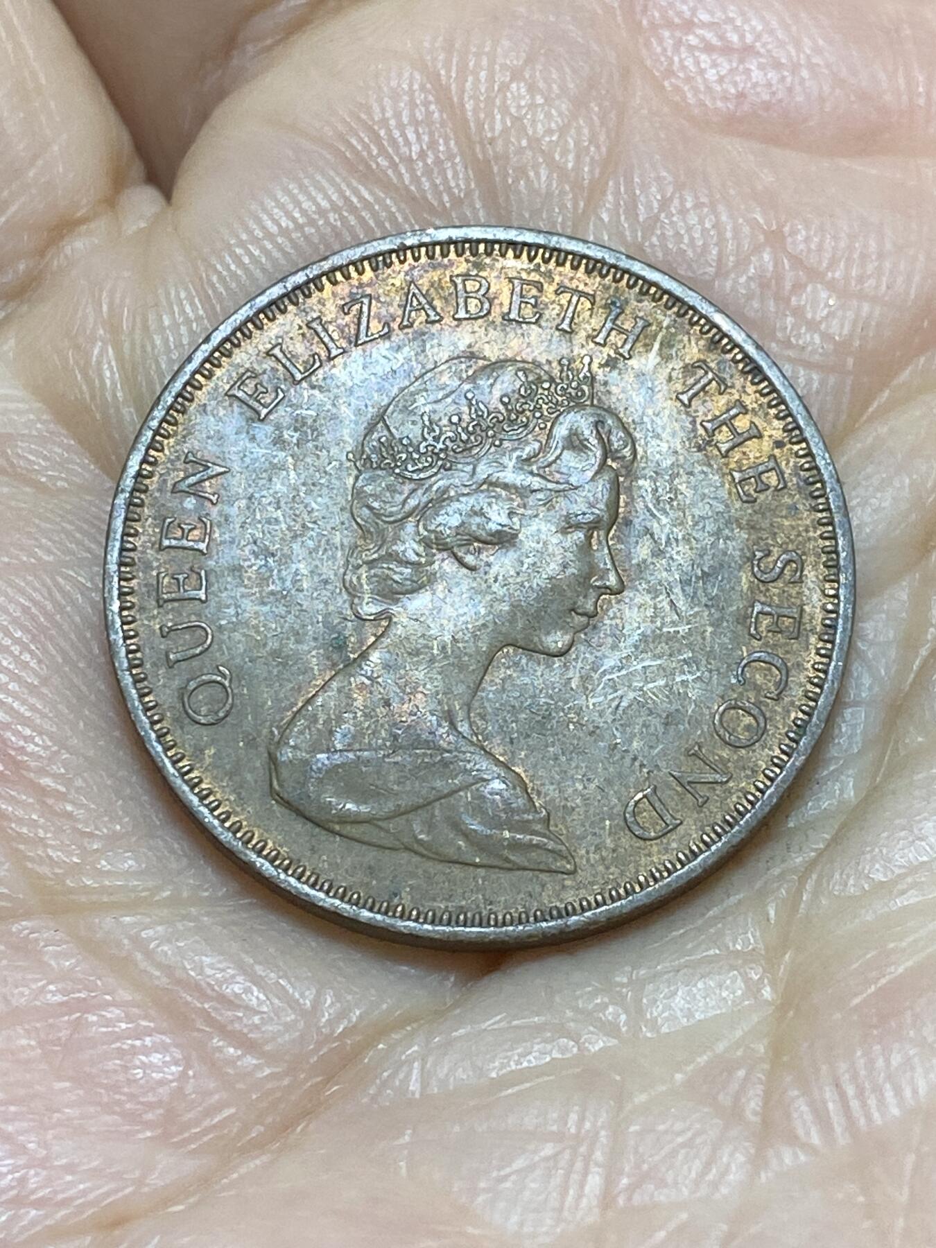 2025年第一百一十八场(总第一百四十四场）外国好品散币(免佣金) 英属泽西岛🇯🇪1975年2新便士(伊丽莎白二世中年花冠，第一版)
