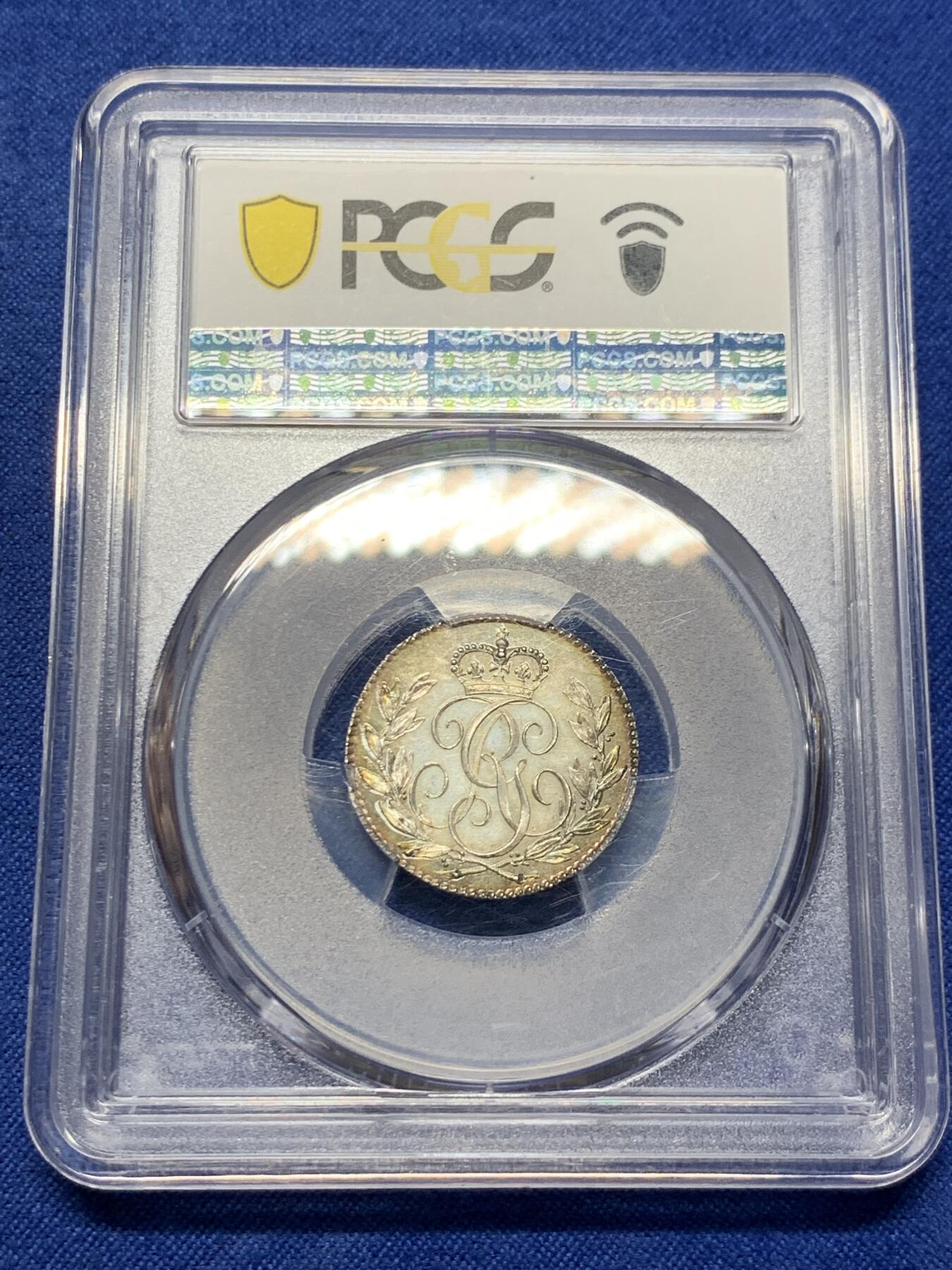 《竞宝斋》第433场 周日，周一 2场连拍 （全场包邮） PCGS PR64 英国1790年6便士精制样币，最为罕见的几种乔治三世样币之一，PCGS亚军收藏级