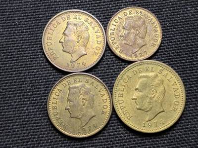 KK钱币收藏小铺  第359场  2月预留时间 周末发货 -  萨尔瓦多一组4枚