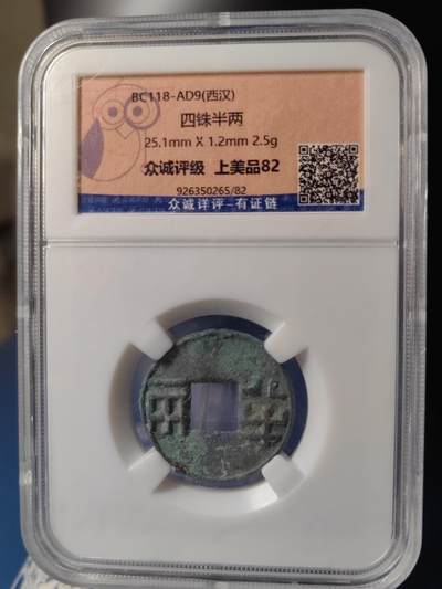 忠诚评级 美82西汉西铢半两 - 忠诚评级 美82西汉西铢半两