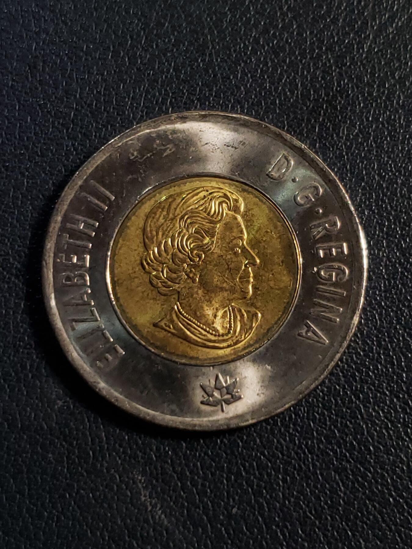 世界各国普、纪币捡漏专场(第十七场) 绝版 2017年加拿大灵魂之舞／女王伊丽莎白二世2加元双金属彩色版纪念币