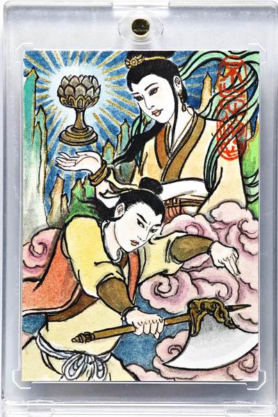 白泽拍卖卡牌手绘专场第27期 - 2025 卢艺丰手绘卡 三圣母  卢艺丰签题 卡砖封装