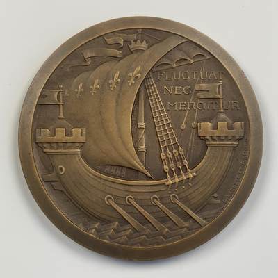 掌中浮雕-藏着的欧洲第039场 - 1933年法国巴黎博览会委员会颁发的旅游竞赛铜章，59mm