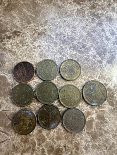 四海杂货铺第八场 - 日本一円五円铜币10枚