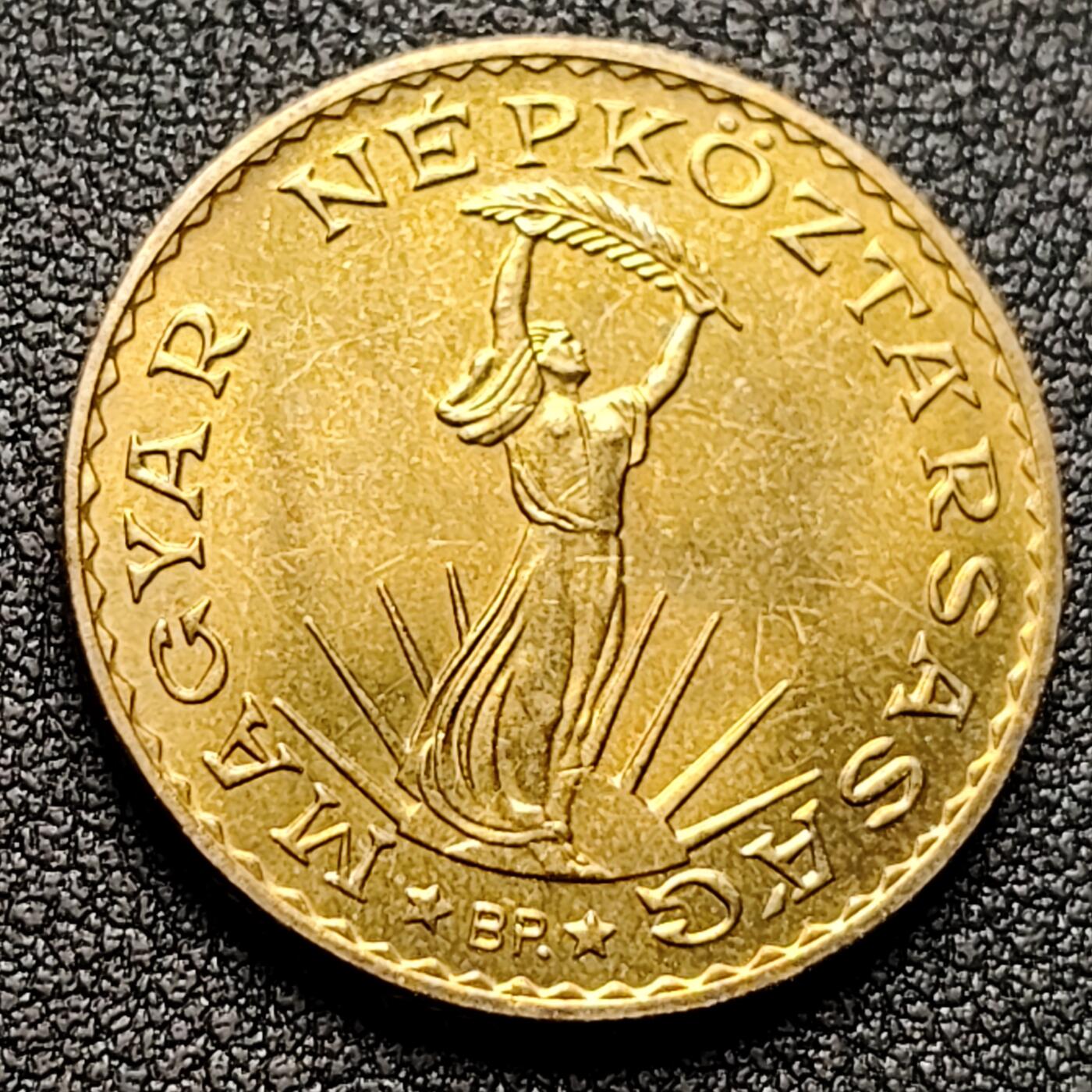 泉币菌-第118场-精品福利场 原光极美 1983年 匈牙利10福林黄铜硬币 女神 25.3毫米 钱币收藏 