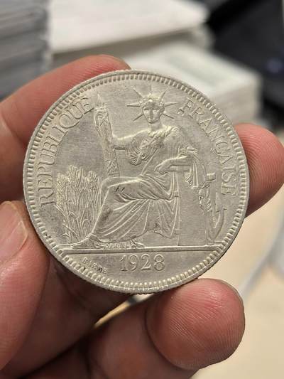 博洋堂世界钱币拍卖第144期（全场包邮） - 法属印支1928年坐洋大银币，五珍之一