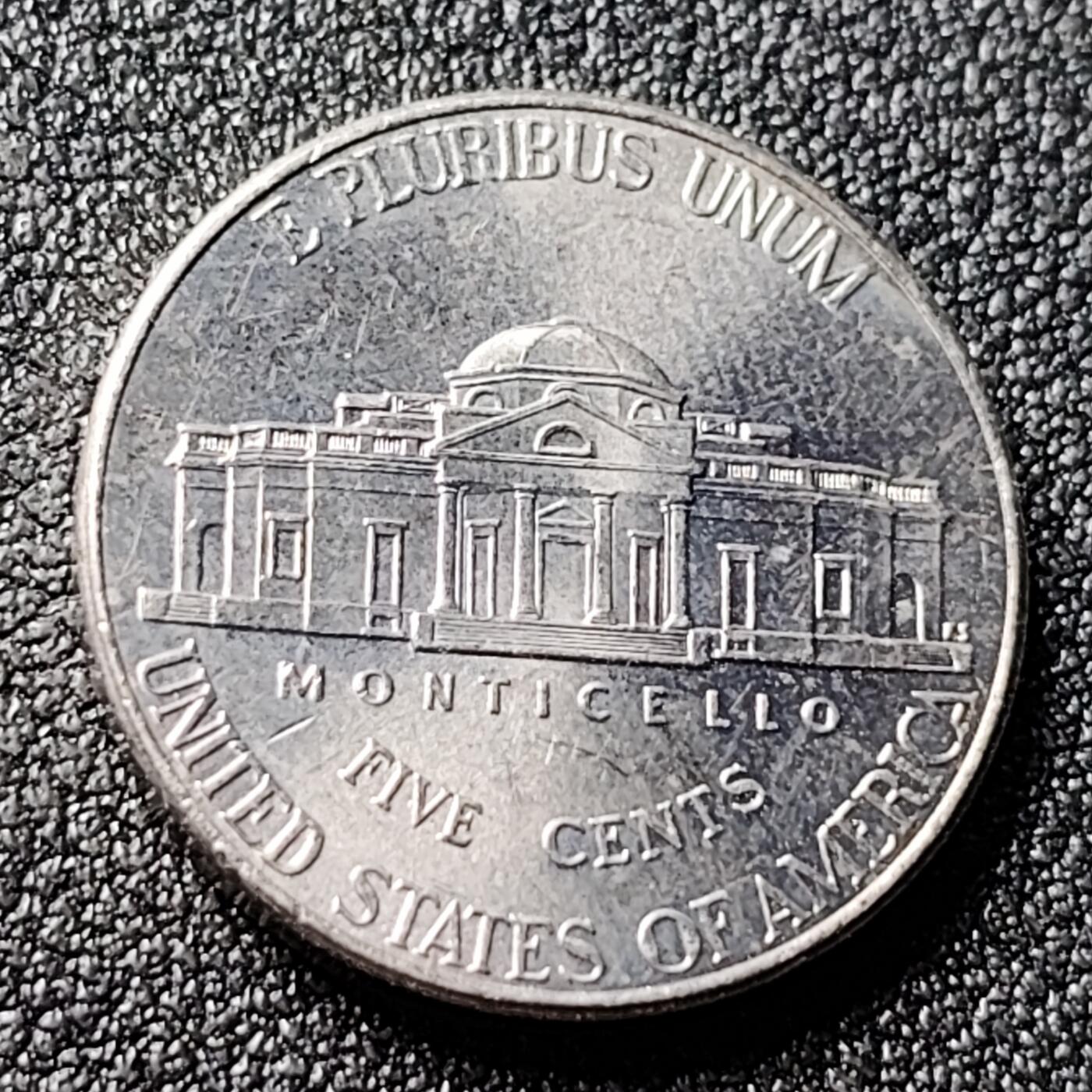 泉币菌-第118场-精品福利场 原光极美品 美国2019年5美分纪念币 杰斐逊 及 故居蒙蒂塞洛庄园 21mm 