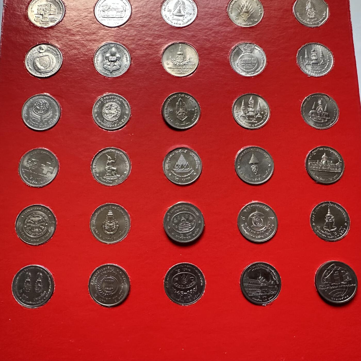🌹外币初藏🌹🐯2025年第121场  每周二四六晚8️⃣点 哈萨克纪念币 泰国2泰铢纪念币41枚大全套