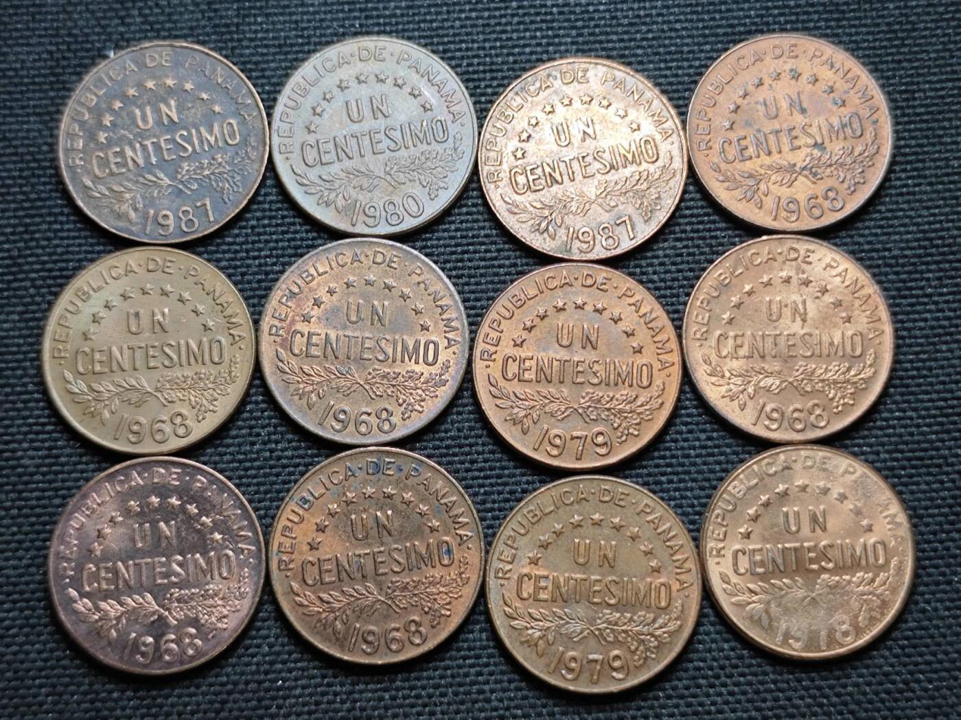 KK钱币收藏小铺  第359场  2月预留时间 周末发货  巴拿马散币一组22枚