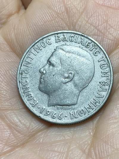 2025年第一百一十八场(总第一百四十四场）外国好品散币(免佣金) - 希腊王国1966年2德拉克马(康斯坦丁二世时期)