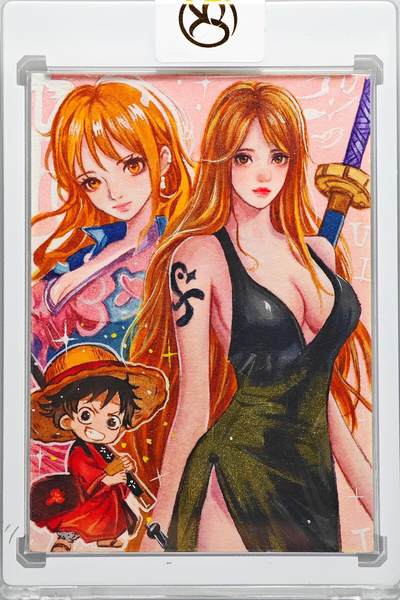 白泽拍卖卡牌手绘专场第27期 - 2025 星河手绘卡 海贼王  Ayao印签 卡砖封装