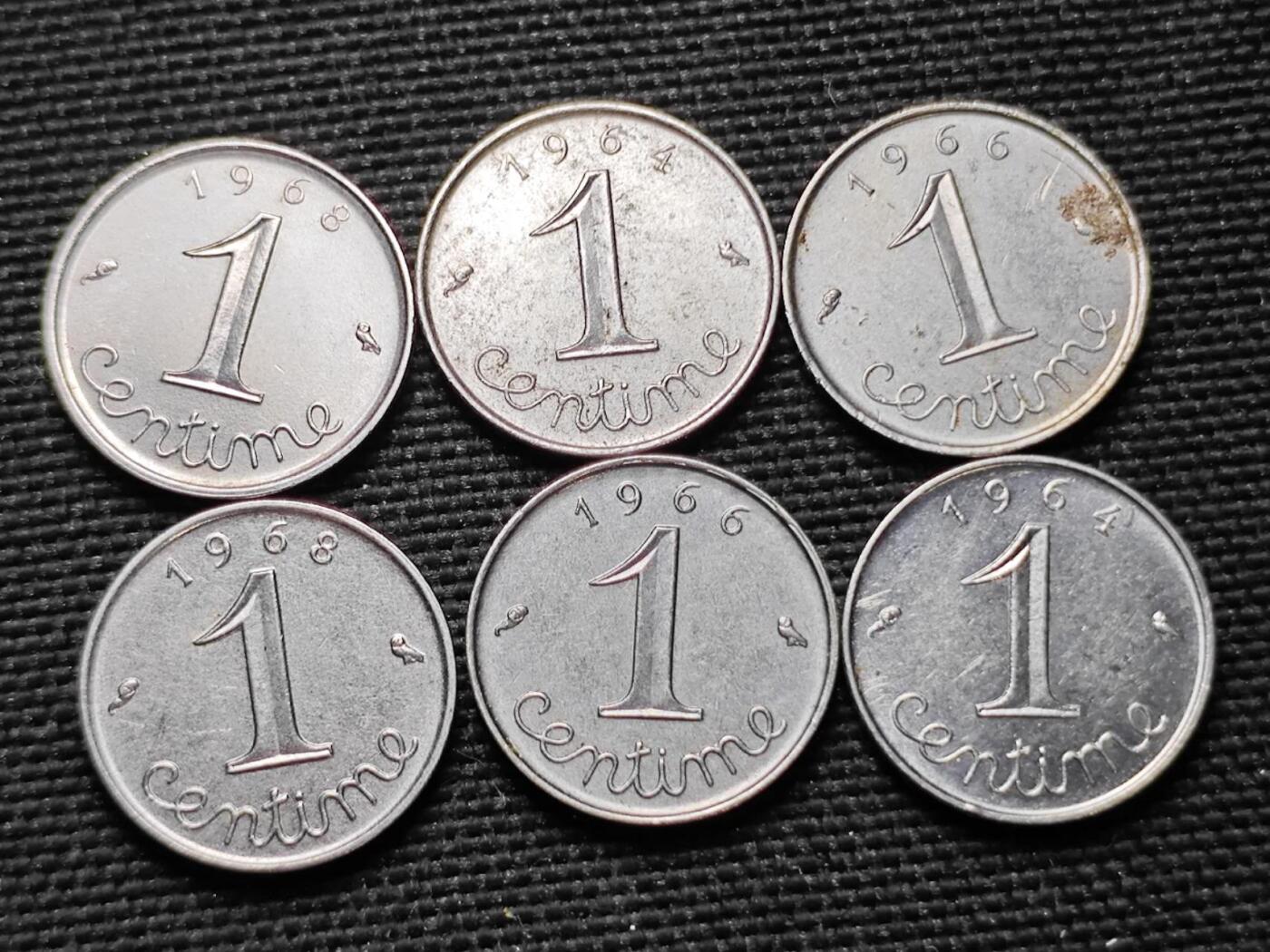 KK钱币收藏小铺  第359场  2月预留时间 周末发货  法国6枚1生丁