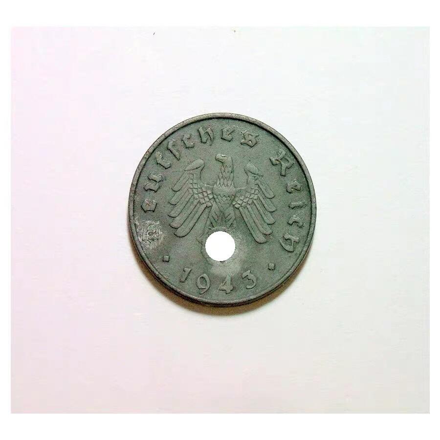 特年 德国第三帝国1943年E版10芬尼 爽品