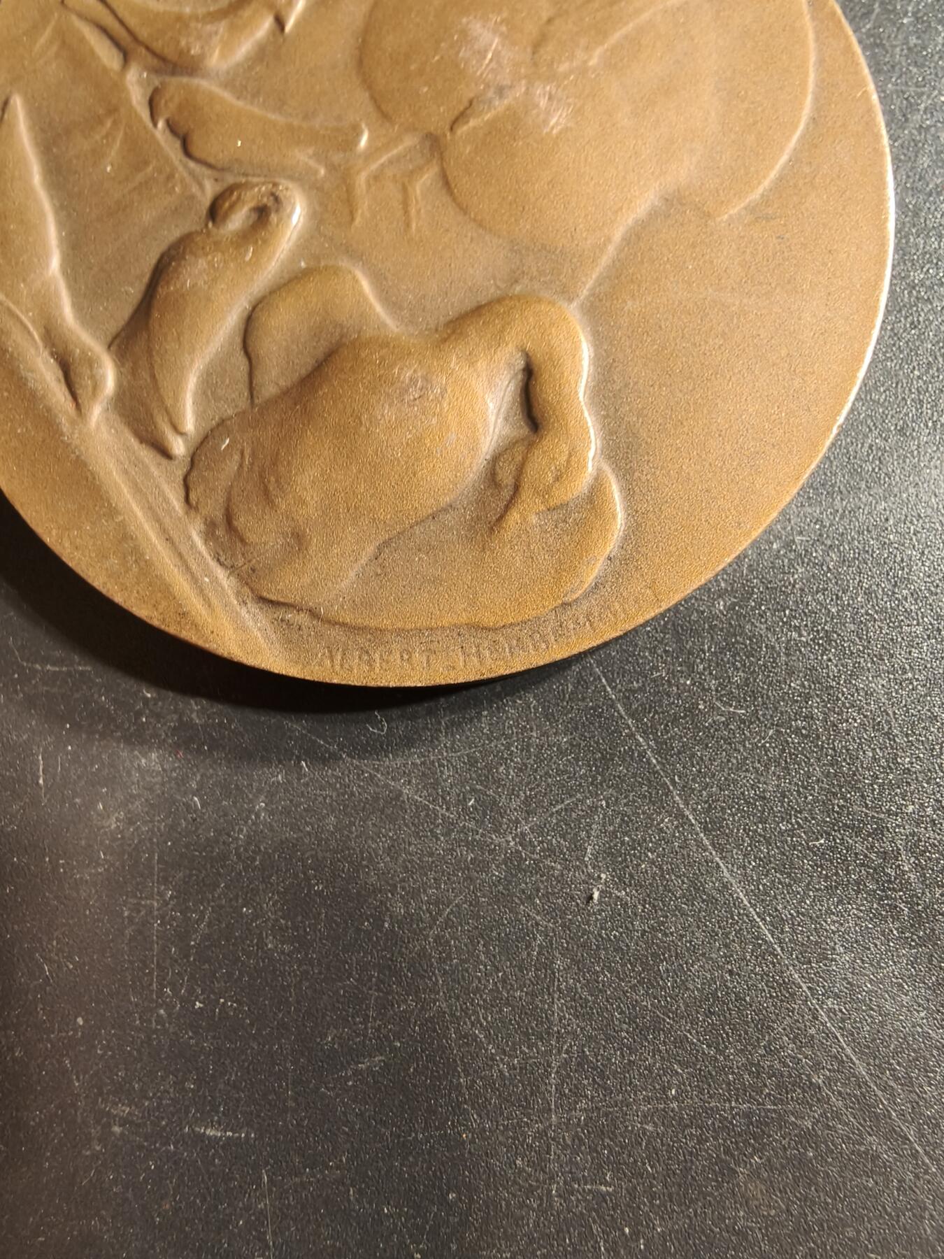 老王徽章第159期 法国畜牧业协会大铜章     直径50mm.    重量60g