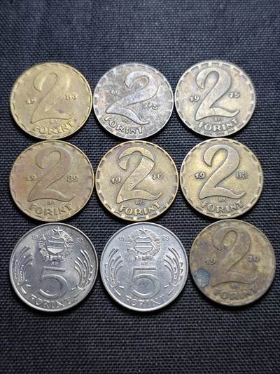 KK钱币收藏小铺  第359场  2月预留时间 周末发货 -  匈牙利一组9枚