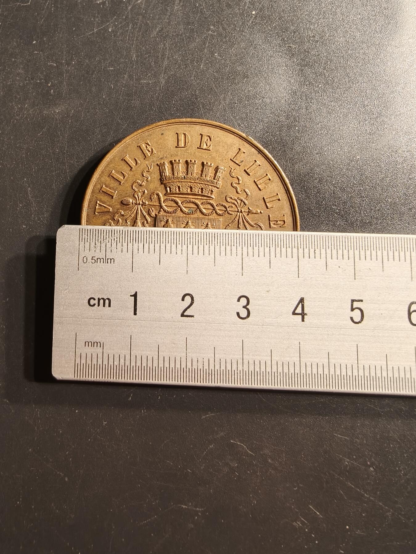 老王徽章第159期 法国里尔市大铜章     直径41mm.   重量40g