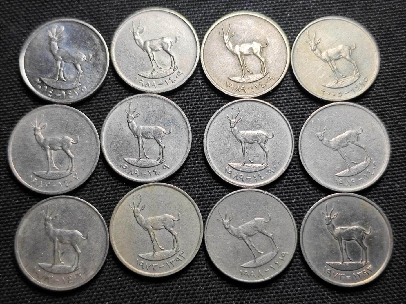 KK钱币收藏小铺  第359场  2月预留时间 周末发货  阿联酋一组20枚