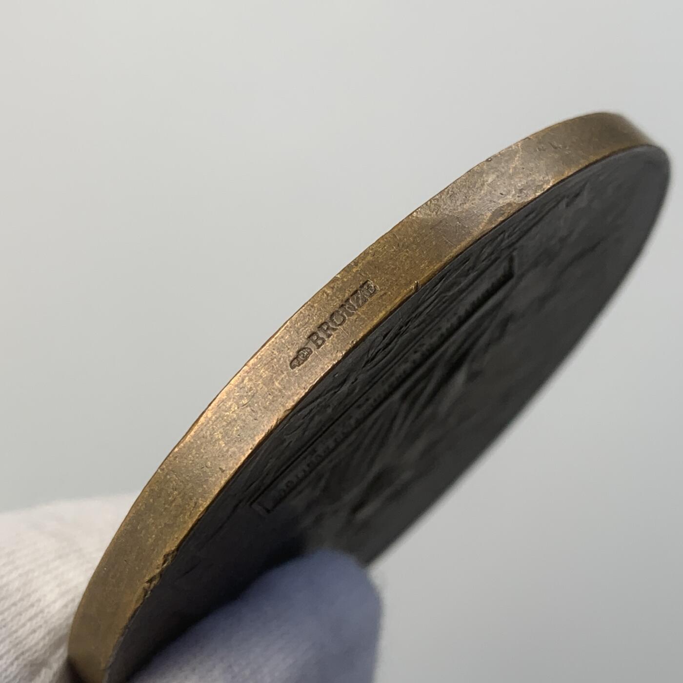 掌中浮雕-藏着的欧洲第039场 1889年法国巴黎世博会铜章，63mm，实发阴刻奖牌少见，雕刻家路易.博泰（L.Bottee）作品