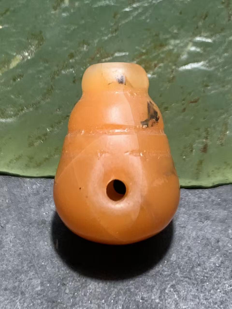 保山南红亚光通货三通佛头一个