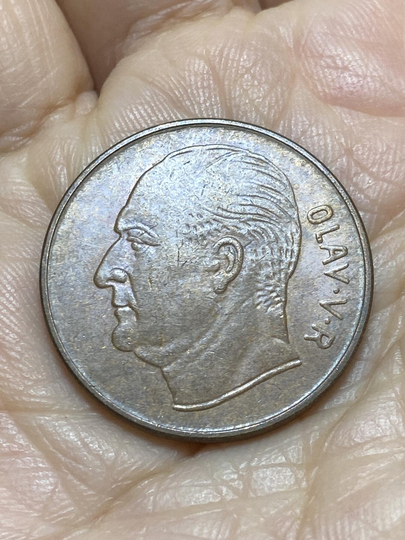 2025年第一百一十八场(总第一百四十四场）外国好品散币(免佣金) 挪威🇳🇴1973年5欧尔(奥拉夫五世时期第一套)